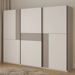 Arte Cube 270Cm Sliding Door Wardrobe - Cashmere, Expansive Storage With Serene Simplicity - thumbnail 8