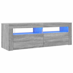 Berkfield Modern Tv Cabinet With Led Lights Grey Sonoma 120X35X40 Cm - thumbnail 1