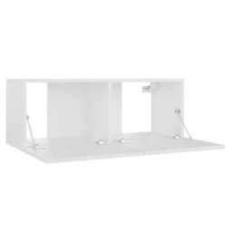 Berkfield Sturdy Tv Cabinet White 80X30X30 Cm Engineered Wood - thumbnail 5