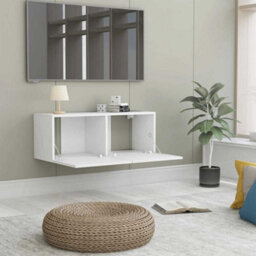 Berkfield Sturdy Tv Cabinet White 80X30X30 Cm Engineered Wood - thumbnail 4