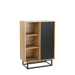 Elysian Loft Sideboard 100Cm Industrial Dark Oak & Black Matt Doors - Creative Furniture - thumbnail 8