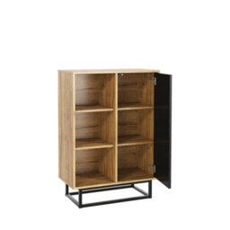 Elysian Loft Sideboard 100Cm Industrial Dark Oak & Black Matt Doors - Creative Furniture - thumbnail 9