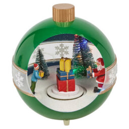 Urbn-Living Urbnliving Led Illuminated Snowball Santa Christmas Winter Scene Decorations Set Of 2 - thumbnail 5