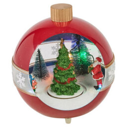 Urbn-Living Urbnliving Led Illuminated Snowball Santa Christmas Winter Scene Decorations Set Of 2 - thumbnail 2