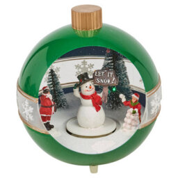 Urbn-Living Urbnliving Led Illuminated Snowball Santa Christmas Winter Scene Decorations Set Of 2 - thumbnail 3
