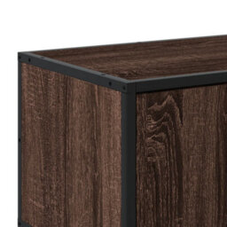 Berkfield Tv Cabinet Brown Oak 100X35X41 Cm Engineered Wood And Metal - thumbnail 8