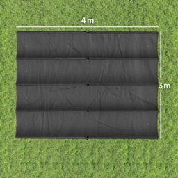 Retractable Pergola Canopy Only For 4 X 3 M Pergola Dark Grey - thumbnail 2