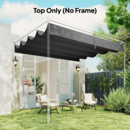 Retractable Pergola Canopy Only For 4 X 3 M Pergola Dark Grey - thumbnail 4