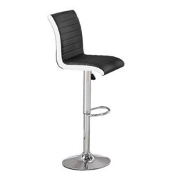 Furniture in Fashion Caprice Large White Gloss Bar Table 6 Ritz Black White Stools - thumbnail 3