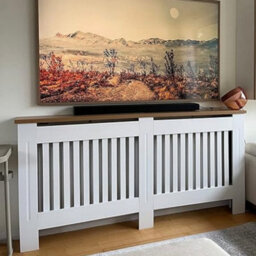Fativo Vertical Radiator Cover Grill Shelf Cabinet Mdf Wood Modern Traditional Furniture (H 925 X W 1520 X D 200 mm) - thumbnail 9