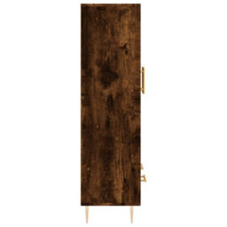 Berkfield Highboard Smoked Oak 69.5X31X115 Cm Engineered Wood - thumbnail 7