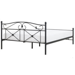 Beliani Bed Metal Rodez 140 X 200 Cm (Eu Double) Black - thumbnail 5
