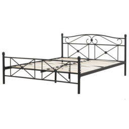 Beliani Bed Metal Rodez 140 X 200 Cm (Eu Double) Black - thumbnail 6