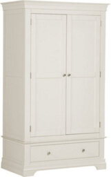 Seconique Bordeaux 2 Door Wardrobe  Ivory And Oak (Partially Assembled) - thumbnail 2