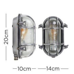 Valuelights Bow Chrome Nautical Oval Bulkhead Ip64 Outdoor Wall Light - thumbnail 9
