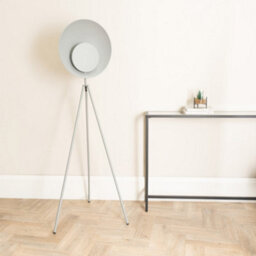 Valuelights Saffy Matt Grey Metal Integrated Led Tripod Metallic Shade Floor Lamp - thumbnail 5