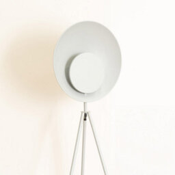 Valuelights Saffy Matt Grey Metal Integrated Led Tripod Metallic Shade Floor Lamp - thumbnail 3
