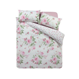 Catherine Lansfield Avebury Floral Reversible Single Duvet Cover Set With Pillowcase Cream - thumbnail 5