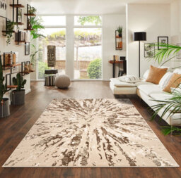 Smart Living Luxury Soft Modern Shimmer Sunset Rug For Living & Bedroom - Beige - 200 X 290 Cm - thumbnail 4