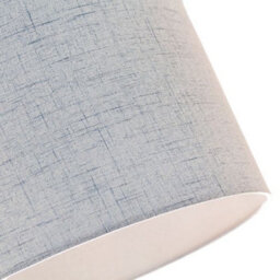Happy Homewares Contemporary And Sleek Blue Textured Linen Fabric Drum Lamp Shade 60W Maximum - thumbnail 4