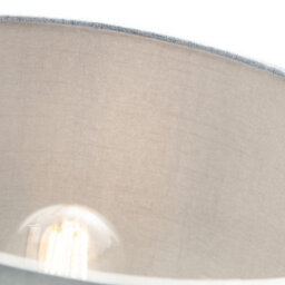Happy Homewares Contemporary And Sleek Blue Textured Linen Fabric Drum Lamp Shade 60W Maximum - thumbnail 5