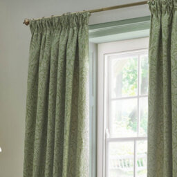 Morris & Co Acorn Tonal Matt Jacquard Room Darkening Pencil Pleat Curtain Pair Sage (W)229Cm X (D)229Cm - thumbnail 3