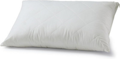 Nod Off 100% British Wool Pillow For Natural Sleep Quilted Wool Temperature Regulating Bed Pillow Adjustable Anti-Allergy Washable - image 1
