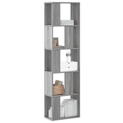 Berkfield Bookcase 5-Tier Grey Sonoma 45X23.5X162.5 Cm Engineered Wood - image 1