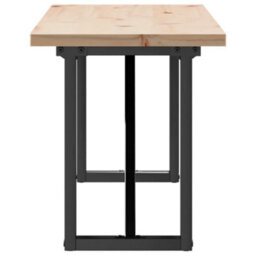 Berkfield Coffee Table O-Frame 160X40X45.5 Cm Solid Wood Pine And Steel - thumbnail 5