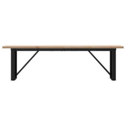 Berkfield Coffee Table O-Frame 160X40X45.5 Cm Solid Wood Pine And Steel - thumbnail 4