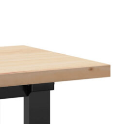 Berkfield Coffee Table O-Frame 160X40X45.5 Cm Solid Wood Pine And Steel - thumbnail 7
