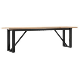 Berkfield Coffee Table O-Frame 160X40X45.5 Cm Solid Wood Pine And Steel - thumbnail 6