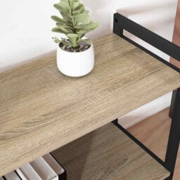 Berkfield Bookcase Sonoma Oak 80 X 30 X 48.5 Cm Engineered Wood - thumbnail 4