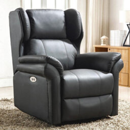 More4Homes Electric Powered Recliner Chair With Wingback Design And Usb Charger Port In Slate Bonded Leather - thumbnail 7
