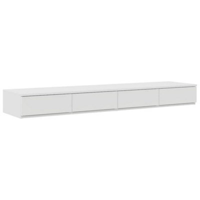 Berkfield Classic Bed Drawers White 140X36,5X16,5 Cm Engineered Wood - image 1