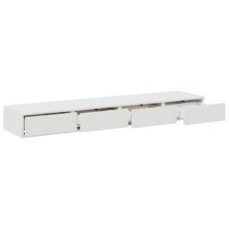 Berkfield Classic Bed Drawers White 140X36,5X16,5 Cm Engineered Wood - thumbnail 5