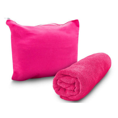 Magic Microfibre Towel Small 130X80Cm Pink - Quick Dry Wash Towel For Gym & Van Dashboard - image 1
