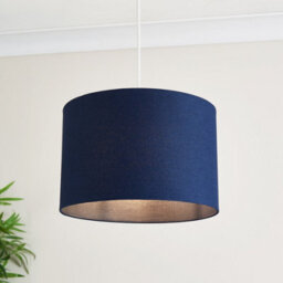 Harbour Studio Ascot Steel Blue Cylinder Lamp Shade (D)30Cm