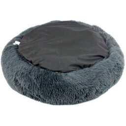 Actiaspet Dog Cat Bed Fluffy Donut Kitten Puppy Pet Cushion Calming Mattress L (Dark Grey) - thumbnail 4