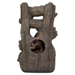 Living And Home Rustic Faux Wood Root Solar-Powered Water Fountain With Led Lighting, Perfect For Garden And Patio - thumbnail 8