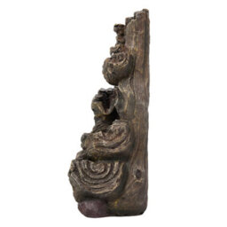 Living And Home Rustic Faux Wood Root Solar-Powered Water Fountain With Led Lighting, Perfect For Garden And Patio - thumbnail 7