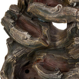 Living And Home Rustic Faux Wood Root Solar-Powered Water Fountain With Led Lighting, Perfect For Garden And Patio - thumbnail 5