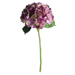 Artificial Silk Hydrangea Stem, Antique Purple. H42 Cm. - thumbnail 3