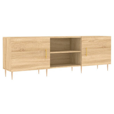 Berkfield Sturdy Tv Cabinet Sonoma Oak 150X30X50 Cm Engineered Wood - image 1