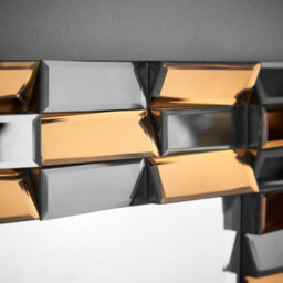 CARME Home Knightsbridge - Luxury Large Rectangular Wall Mirror Bevelled Decorative 3D Mirrored Glass Effect Design For Bedroom Living Room H - thumbnail 2
