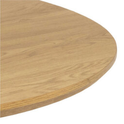 Wyld Haus Rome Round Wild Oak-Effect Dining Set With 4 Light Brown Fabric Chairs - thumbnail 6