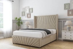 "Sloomy Rutherford Almond Coniston Divan Bedno Drawers - 54"" Wingback Headboard & 12""footboard 4' Small Double" - thumbnail 3