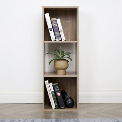 Jane - 3X1 Bookcase - Cube Storage Boxes (Oak) - image 1