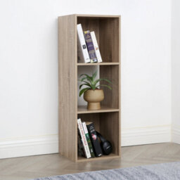 Jane - 3X1 Bookcase - Cube Storage Boxes (Oak) - thumbnail 2