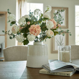 Wyld Haus Set Of 3 White Garden Rose Spray Stems 680mm Artificial Flowers - thumbnail 4